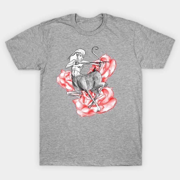 Centaur with roses T-Shirt by LaPika